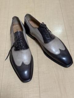 定価4.3万 GIOTTO FIRENZE 灰/茶 伊製ドレスシューズ 42のサムネイル