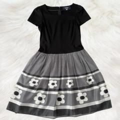 【美品】 M'S GRACY シフォンフラワードッキングワンピース S