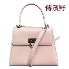 美品　傳濱野　濱野　HAMANO ハーフフォーマル2wayバッグmimi ピンク 傳濱野 【傳濱野】毎日をワントーン上げる、ハーフフォーマル