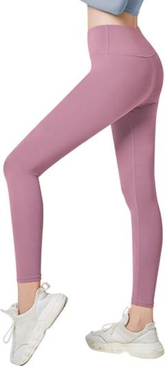 新品 ヨガパンツ レディース 9分丈 美脚美尻 ハイウエスト吸汗 パープル
