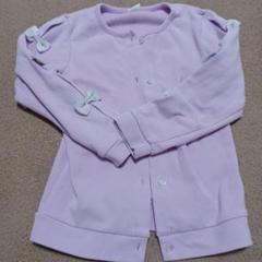 薄紫 リボン付きカーディガン　子供服　120