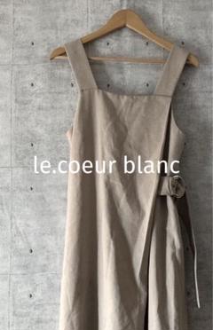 le.coeur blanc ルクールブラン リネンライクラップフレアサロペット