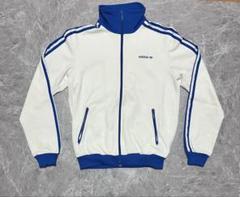 adidas トラックジャケット ホワイト/ブルー
