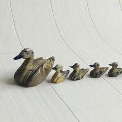 カルガモの親子 置物 子孫繁栄 子宝 縁起物 - メルカリ