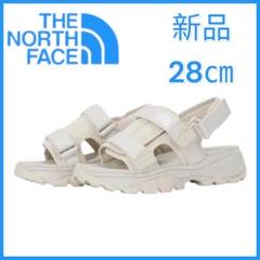 日本未発売】ノースフェイス厚底サンダル◇ベージュ3連ベルクロ