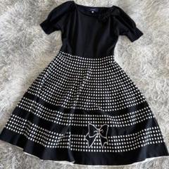 M'S GRACY フレア Aライン ニット ワンピース ブラック 40 2401084-1.jpg