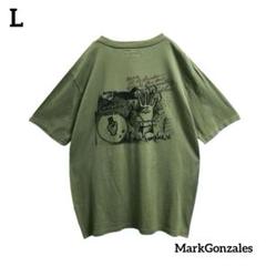 MarkGonzalesマークゴンザレスTシャツ刺繍ロゴ バックプリント古着