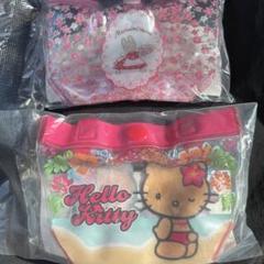 サンリオ　プールバッグ風ミニポーチ2 キティ　マロンクリーム