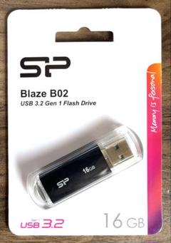 USBメモリ 16GB シリコンパワーUSB3.1ヘアライン仕上げ