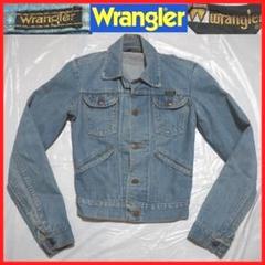 Wranglerデニムジャケット124MJ水色ビンテージ レディースXS三角タグ
