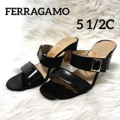 FERRAGAMO フェラガモ　サンダル　ハイヒール　22.5cm相当 黒　靴