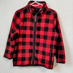 UNIQLO　ユニクロ　フリース　チェック　赤　レッド　110