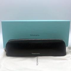 新入荷 未使用級 保存 箱 黒 筆箱 ペンケース ティファニー TIFFANY&Co. 筆記具