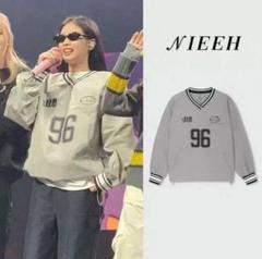 NIEEH ニヒ アノラック スウェット ナイロン ネイビー ジェニ着用 韓国 NIEEH ニヒ アノラック スウェット ナイロン ネイビー ジェニ