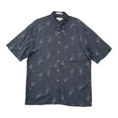 古着 ピエールカルダン レーヨン アロハシャツ ハワイアンシャツ ブラック