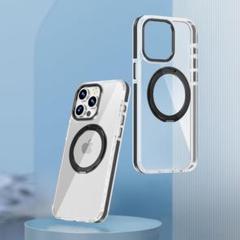 iPhone15 360°回転スタンド付き透明スマホケース OWO MagSaf