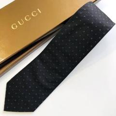 GUCCI ネクタイ ドット柄 ブラック