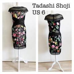 Tadashi Shoji フラワープリントドレス US 6