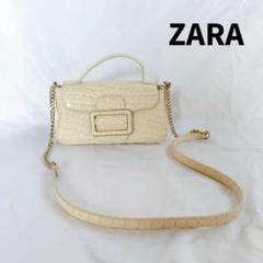 ZARA ザラ クロコダイル型押し ショルダーバッグ レディース