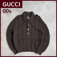【未使用品】GUCCI カシミヤ混　ニット セーター スカル ネイビー グッチ GUCCI ×adidas GGトレフォイルニットカーディガン 700474