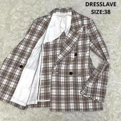 DRESSLAVE チェック柄 ダブルブレスト テーラードジャケット 日本製