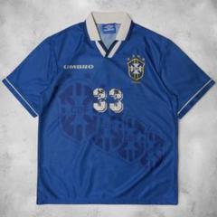 希少 UMBRO アンブロ ブラジル代表 衿付きユニフォーム L 1994年 美品】ブラジル代表 1994 アメリカW杯 ユニフォーム ホーム アンブロ