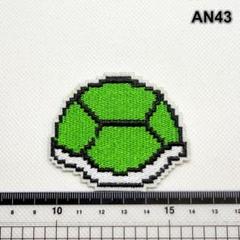 AN43　大きいコウラ　マリオ　アイロン接着　刺繍ワッペン　パッチ