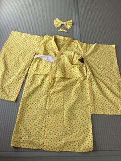 手作り子供用浴衣　黄色100cm~