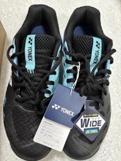 新品未使用タグ付き⭐︎YONEX バドミントンシューズ ブラック/ブルー 2025年最新】バドミントンシューズ ヨネックス ブルーの人気