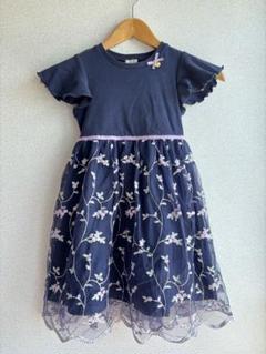 ⭐︎中古⭐︎anyfam 刺繍入りワンピース　ネイビー　120