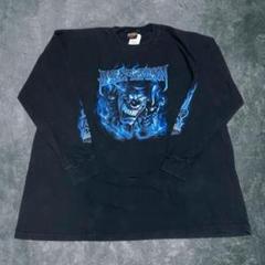 Harley Davidson blue flame joker ロンT 両面