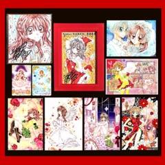 10点[神風怪盗ジャンヌ]まろん☆直筆サイン入りミニ色紙＆ポスト