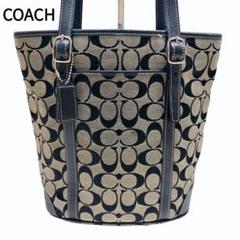 COACH トートバッグ シグネチャー バケツ 6612 キャンバスレザー