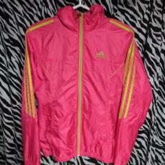 adidas CLIMAPROOF ピンク ウィンドブレーカー S