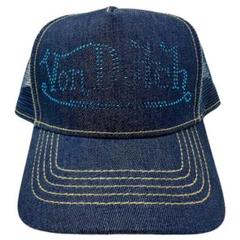 Von Dutch ラインストーン デニム メッシュ キャップ Von Dutch ラインストーン デニム メッシュ キャップ - メルカリ