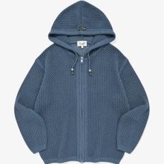 PHYPS ブルー Mesh Hooded Knit Zip-Up パーカーのサムネイル