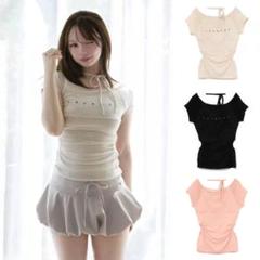 Mary logo tops andmary アンドマリー 半袖 ANDMARY】Mary logo tops