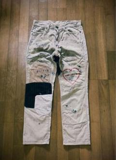 kapital キャピタル ハンドメイド ダブルニー チノパン 襤褸