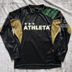 【未使用・タグ付】アスレタ L ブラック ゴールド 上下セット ATHLETA アスレタ ピステ 上下セット Lサイズ 黒 - メルカリ