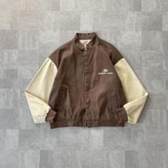 90's casino work blouson short brown