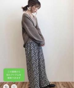 レイカズン　フラワー　プリーツ　パンツ