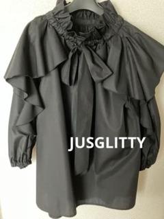 JUSGLITTY ジャスグリッティ　フリルブラウス　美品