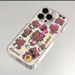 即日発送　大人気日焼けキティ　iPhone13ケース　hawaii y2k