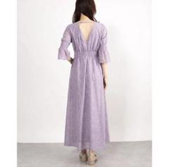 新品　RANDA 刺繍　フラワーレースワンピース　OP ホワイト　ロングワンピ