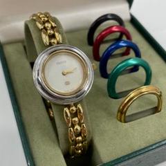 GUCCI　グッチ　腕時計　バングル　チェンジベゼル　GP　ゴールド　JW019 GUCCI グッチ 腕時計 バングル チェンジベゼル GP ゴールド JW019
