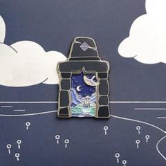【新品 未開封・未連携】星月夜の砂漠 ピンバッジ sky