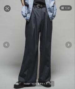 Wool mix semi baggy slacks - メルカリ