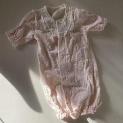 ピンク フリル付きツーウェイ・ドレスオール 50-60cm