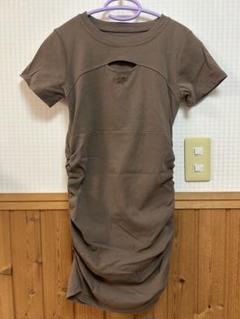 ANAP アナップ 半袖ミニワンピース Fサイズ ブラウン ミニ丈 伸縮性あり