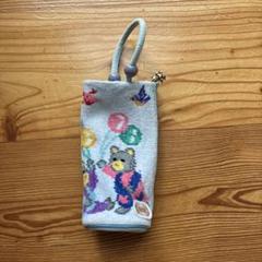 FEILER 刺繍水筒カバー ネイビー stample 水筒カバー ホルダー 500ml 1L 肩掛け ショルダー